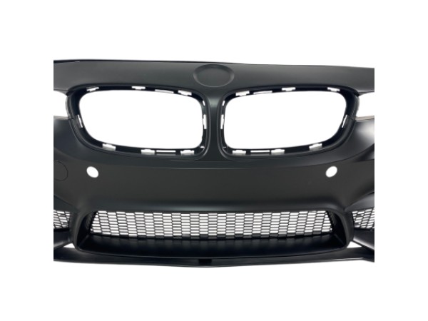 Предна Броня за BMW F30 2011-2019 - M3 с лип спойлер - с отвори за парктроник, с отвори за халогени