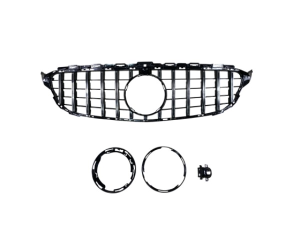 Решетка за Mercedes W205 C-Class 2014-2021 chrome/black - GT