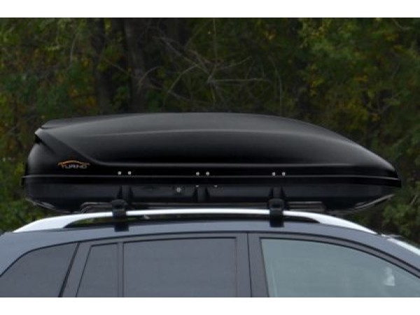 Автобокс Turino 177x81x46cm с двустранно отваряне с ключ, 410 литра - черен
