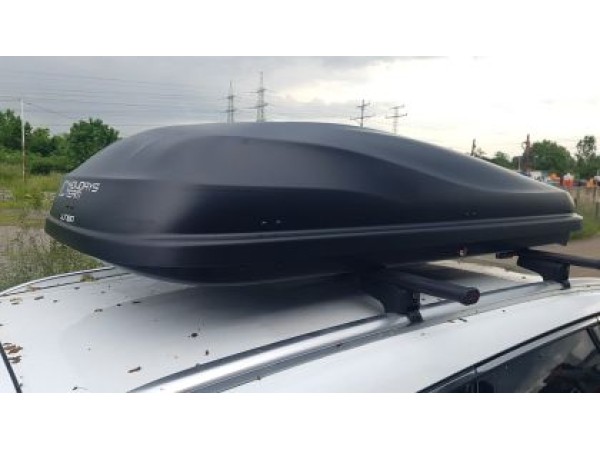 Автобокс 185x80x41cm с 70 mm крепежи, с двустранно отваряне с ключ, 460 литра, черен - Junior Altro