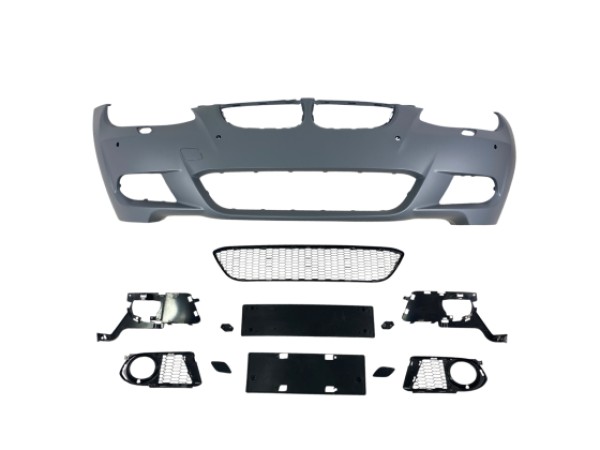 Предна броня за BMW E92 2006-2009 - M-Tech дизайн с отвори за халогени и парктроник