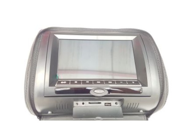 7" DVD плеър в подглавник с USB и безжичен джойстик за видеоигри - черен