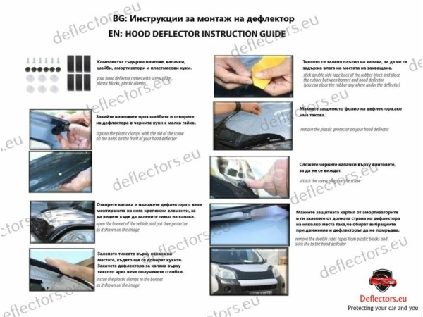 Дефлектор за Citroen Jumper от 2014г - Vip Tuning - среден