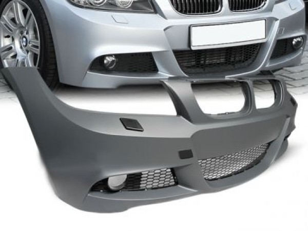 Предна Броня за BMW E90 (2008+) - М-Тех с халогени, с парктроник, с пръскалки Предна Броня за BMW E90 (2008+) - М-Тех с халогени, с парктроник, с пръскалки