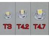 Лед крушки тип T3 2W червен
