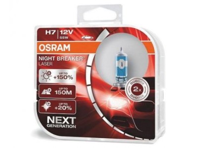 Халогенна крушка Н7 - Osram Night Braker Laser +150% - 2бр. блистер