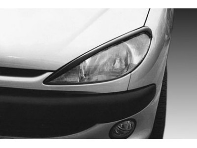 Вежди за фарове за Peugeot 206 - черни