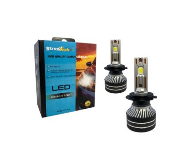 Лед крушки - Led система H7 Streetech модел STN2 за фарове - 150 000 Лукса, 45W - Canbus 6000K - 1500% повече светлина