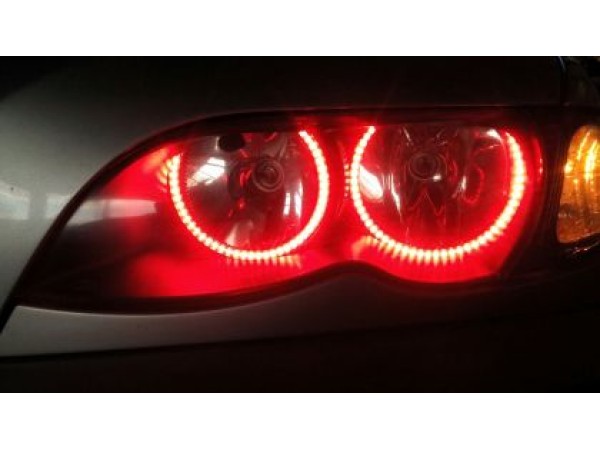 RGB Диодни Ангелски Очи за BMW E46 купе (2003+) - със смяна на цветовете