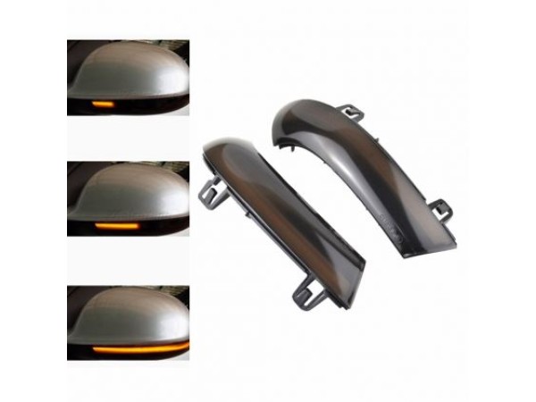 Диодни бягащи мигачи за огледала за VW Golf 5 / Golf 5 plus / Jetta / Passat (2001-2011) / Sharan (2003-2010) / Seat Alhambra / Skoda Superb - опушени