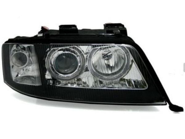 Кристални фарове AUDI A6 (2001-2003) за фабричен ксенон - черни