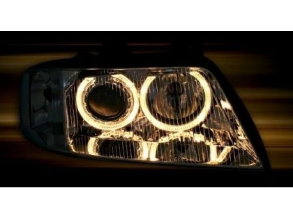 Кристални фарове AUDI A6 (2001-2003) за фабричен ксенон - черни