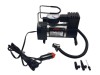 Компресор за гуми 12V, 120W, 10A с манометър, с букса за запалка и 3 приставки