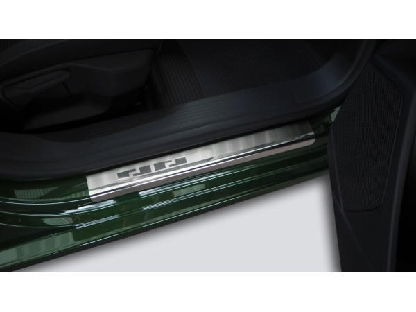 Протектори за прагове за Peugeot 308 III 5D от 2021г, метални - серия 08 / Alu-Frost