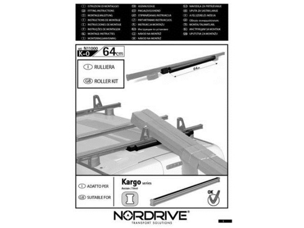 Ролер за товарни греди Kargo Κ-0 дължина 64см - Nordrive