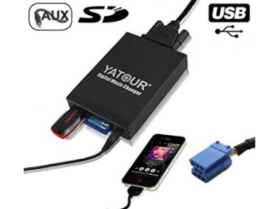 USB / MP3 audio interface с Bluetooth* за RENAULT CLIO, MEGANE, LAGUNA, ESPACE, TWINGO, SCENIC, KANGOO - с 8 пинов порт