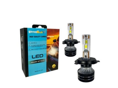 Лед крушки - Bi Led система H4 Streetech модел STN2 за фарове - 150 000 Лукса, 45W - Canbus 6000K - 1500% повече светлина