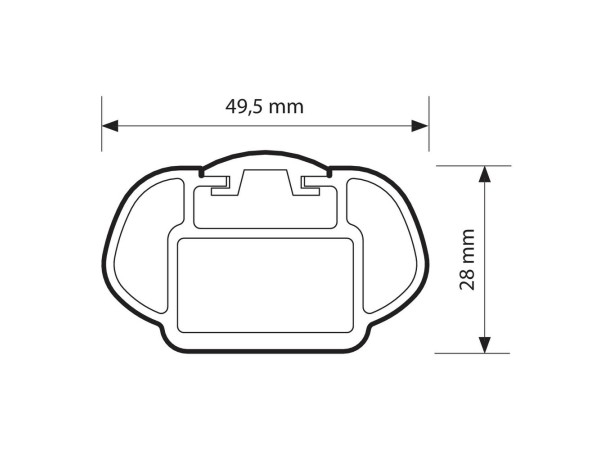 Комплект алуминиеви напречни греди Nordrive Alumia Rail XL 140см с монтажен кит Evos RA за стандартен рейлинг