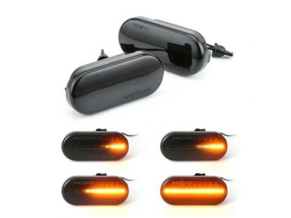 Диодни мигачи за калник за Toyota Auris, Rav4, Yaris (2006-2010) - опушени с бягащ мигач