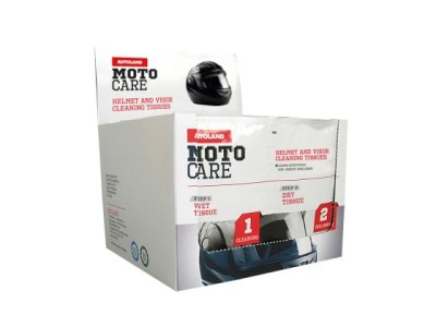 MOTO CARE - кърпички за почистване на каски и визьори - Autoland
