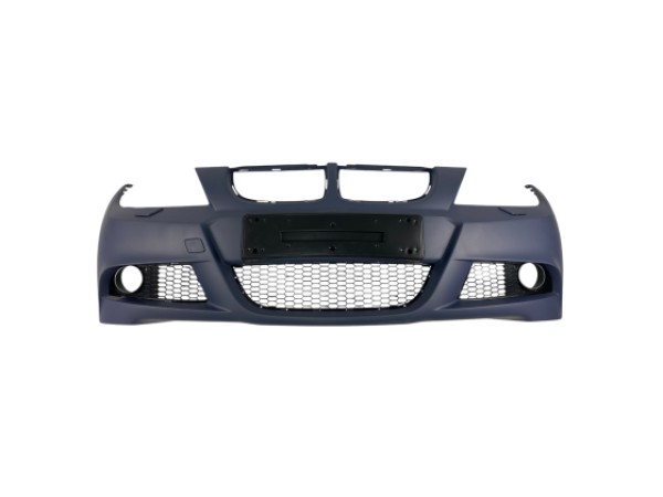 Предна броня за BMW E90 / E91 2005-2008 - M-Tech дизайн с отвори за пръскалки, без парктроник грундирана