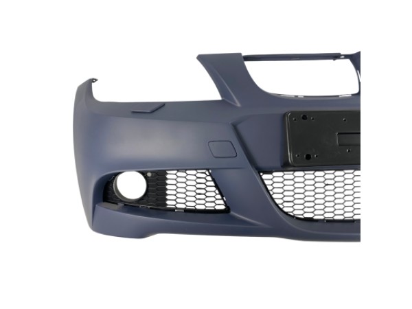 Предна броня за BMW E90 / E91 2005-2008 - M-Tech дизайн с отвори за пръскалки, без парктроник грундирана