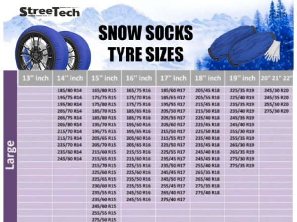 Текстилни вериги за сняг Streetech, комплект 2 броя - размер L