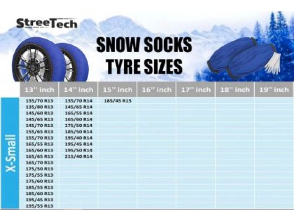 Текстилни вериги за сняг Streetech, комплект 2 броя - размер XS