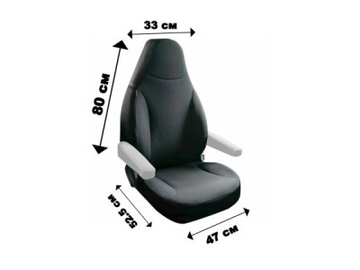 Тапицерия за Camper за 1 седалка - Черен цвят - Petex