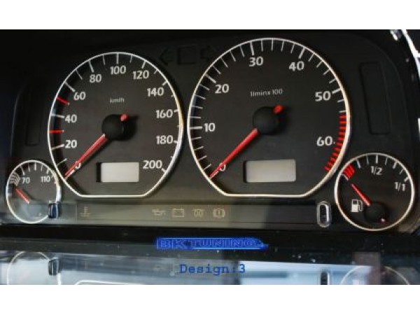 Рингове за табло за VW Golf 3 / Vento / Polo / Seat Ibiza (1993-1999) - хром