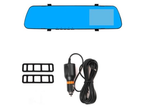 Видеорегистратор DVR 1080 FULL HD с 4" LCD дисплей в огледалото и камера за задно виждане и запис