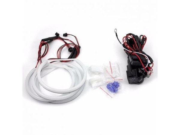 Ангелски Очи Лайтбар дизайн за BMW X3 E83 (2000-2010) - бял цвят