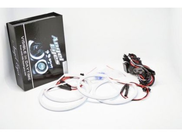 Ангелски Очи Лайтбар дизайн за BMW X3 E83 (2000-2010) - бял цвят