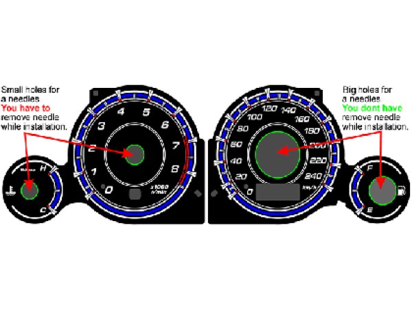 Плазмени циферблати за табло Honda Civic EM2 (01-05)