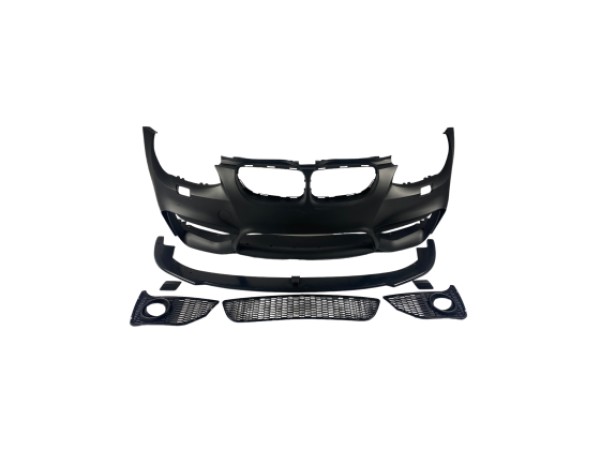 Предна броня за BMW E92 2005-2009 - M4 дизайн с добавка и отвори за халогени