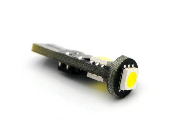 Лед крушки тип T10 с 3 SMD диода - Canbus 5000K