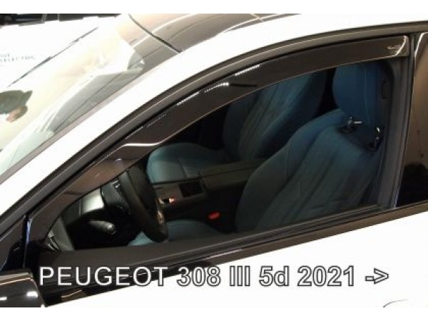 Ветробрани за Peugeot 308 с 5 врати от 2021г за предни врати - Heko