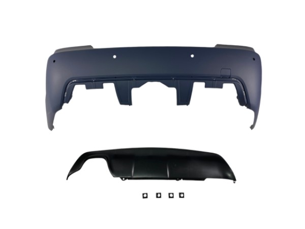 Задна броня за BMW E60 sedan - M-Tech style за коли без парктроник 2003-2010 и с парктроник 18mm 2007-2011 - грундирана
