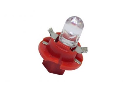 Лед крушки тип B8.4D 12V / 2W червен