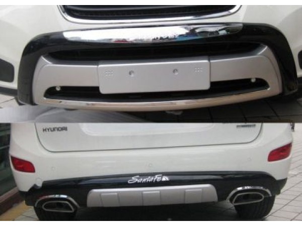 Преден и заден ролбар за Hyundai Santa Fe (2010-2012) - Силвър