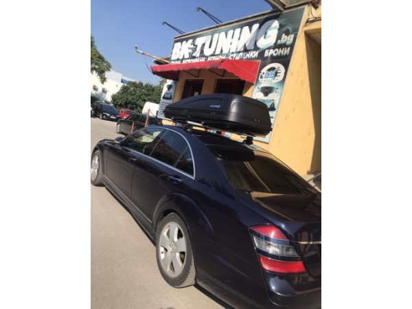 Автобокс ACTIVE M 187x88x44cm с двустранно отваряне с ключ, 450 литра - черен