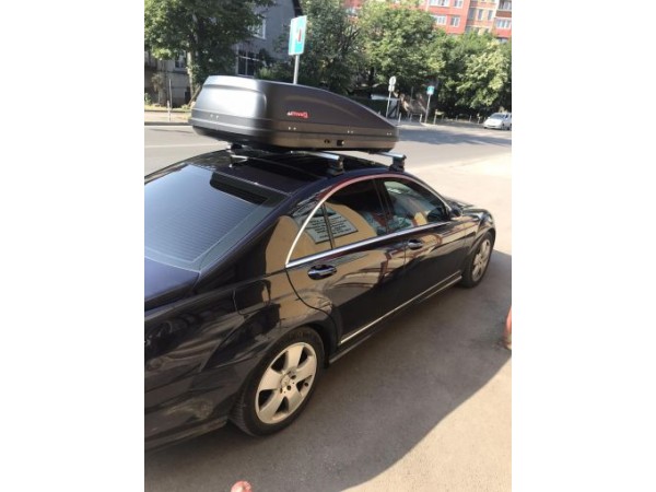 Автобокс ACTIVE M 187x88x44cm с двустранно отваряне с ключ, 450 литра - черен