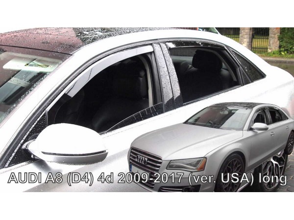 Ветробрани за Audi A8 D4 USA, 2009-2017, дълга база, за предни и задни врати - Heko
