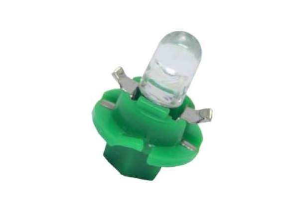 Лед крушки тип B8.4D 12V / 2W зелен