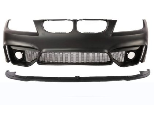 Предна броня за BMW E92 2009-2012 - M4 дизайн с добавка и отвори за халогени