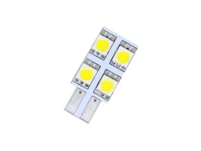 Лед крушки тип T10 с 4 SMD диода от едната страна