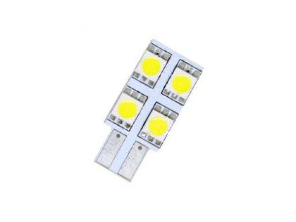 Лед крушки тип T10 с 4 SMD диода от едната страна