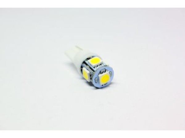 Лед крушки тип T10 с 5 SMD диода 6000K