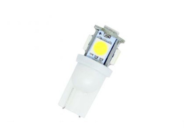 Лед крушки тип T10 с 5 SMD диода 6000K